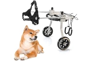 ANMAS POWER Dog Wheelchair for Back Legs, Large Dog Wheelchair, Dog Mobility Harness Wheelchair, Pet Dog Wheelchair to Make Handicapped Large Dog Walk, Light Aluminum pet Wheelchair, Adjustable Dog Wheelchair