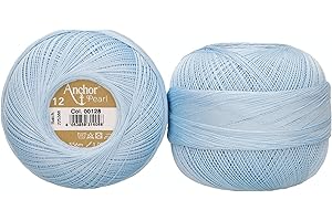 Anchor 4805012-00128 Hilo de ganchillo 100% algodón, 128, grosor 12, 50 g, 75 gramos