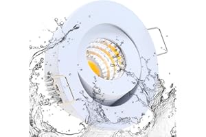 JOYINLED 10 pezzi IP65 impermeabili 3 luci interne da 1 W di alta qualità per armadio, COB Mini LED Spot Lights (bianco, 3000 K)
