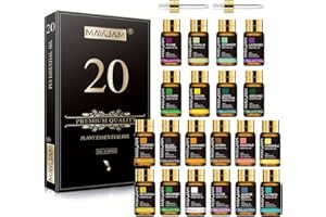 MAYJAM Juego De Aceite Esencial 20pcs, Set De Regalo De Aceite Esencial Para Difusor, Humidificador - Lavanda Vainilla Limón Bergamota Cedro Neroli Menta Verde Eucalipto De Limón Y MáS