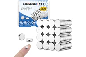 MAGABALLNET 100 Pack 6×3mm Strong Mini Magnets,Neodymium Magnets,Magnet for Fridge,Notice Boards,Cupboard,Crafts,Whiteboard,Door