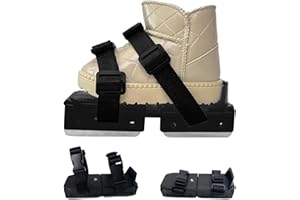 BORDEAG Patins À Glace pour Enfant, Patins À Glace Réglables Patins À Glace, Réglables Doubles Glissades Maintien De La Stabilité Accessoires De Patinage pour Débutant Cadeau(Noir)