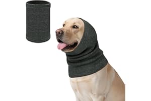 Kiiwah Snood dla psa na szyję i ocieplacz na uszy, uszy dla psa dla zwierząt domowych dla większego komfortu przeciwlękowego łazienka toaleta redukcja szumów kark i uszy psa