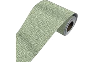 LUO YIYI Papier peint autocollant en lin pour dosseret en PVC vert clair, 10 m x 990,6 cm