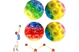 WDJLNZB 4 Pezzi Palla Rimbalzante Lunare, Astro Jump Ball, Moon Ball, Space Theme Bouncy Balls, Palla Spaziale Super Rimbalzante, Moon Ball Pallina Che Rimbalza per Palla Allenamento Sportiva