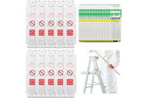 GOERPN Ladder Tags,10 Holders and 20 Ladder Inspection Tag Inserts Waterproof Ladder Inspection Tags- Inspection Record Kit for All Ladder Types Protect Ladder Safety for Indoor & Outdoor