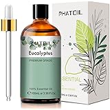 PHATOIL Olio Essenziale Eucalipto 100 ml, Oli Essenziali Naturali Puri per Diffusore Umidificatore, Olio Essenziale Eucalipto