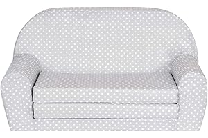 ‎FORTISLINE FORTISLINE Ausklappbares Kindersofa Mini Sterne Abnehmbarer Bezug Spielsofa Kuschelsofa Übernachtungssofa