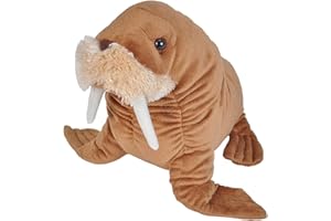 Wild Republic Cuddlekins Mors, pluszowe zwierzę, 30 cm, prezent dla niemowląt, ekologiczny pluszak, wypełnienie wykonane z recyklingu butelek na wodę, szary