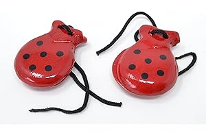 BETTER WITH FRIENDS rojo 1 par ESPAÑOL pequeño CASTAÑUELAS 6cm (2-6) natural madera pino TAMAÑO para los pequeños