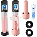 2 IN 1 Pompa per Pene Ingrandimento-Pene Pompe Elettriche con 6 Potenze di Aspirazione e 9 Intensità di Vibrazione - Automati