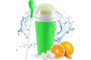 NWOHNEN Slushie Cup Slushy Maker Eis Cup Silica Cup Pinch Cup Sommer Cooler Smoothies Cup Double Layer Squeeze Cup Slush Maker Cup Smoothie Cup (Grün)