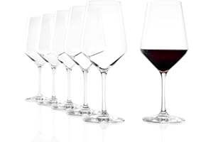 Stölzle_Lausitz Verres à vin rouge Bordeaux Revolution 650ml I set de 6 I verre noble en cristal incassable I lavables au lave-vaisselle I verre à vin rouge pour de nombreux cépages
