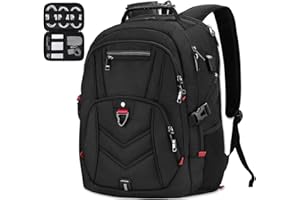 NEWHEY plecak na laptopa o przekątnej 17,3 i 18,4 cala, duża torba podróżna, plecaki szkolne z portem ładowania USB, wodoodporna torba na komputer dla mężczyzn i kobiet