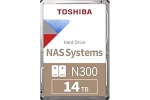 Toshiba 14TB N300 NAS 3.5’’ SATA Internal Hard Drive. 24/7 Operation, Supports 1-8 bay systems, 256MB Cache, 180TB/Year workload , 3yr Warranty (HDWG21EUZSVA).