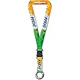 WANDERLOOMS Satin Printed Long Lanyard Biker Keychain Detachable Key Chain Tags for Bike Rider Cars Home (Pack of 1)