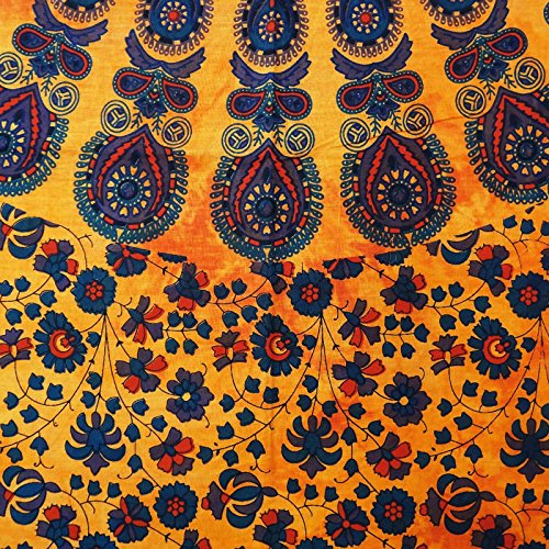 Mandala Baumwolle Indian Wandbehang Tapisserie Poster Größe Gelb Dekor Boho Wurf 42″x 30″ Zoll - 8