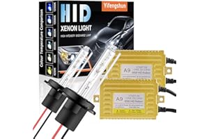 Yifengshun 65W H7 Xenon HID Kit di conversione 6000K Xenon bianco con lampadine 2x65W Quick Start HID ballast per auto abbaglianti/anabbaglianti fari integrati lampadine/Sostituzione kit HID H7