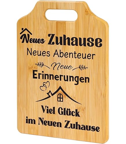 Einweihungsgeschenk Haus Erzieherin Geschenk Einzugsgeschenke Wohnung Haus, Bambus Schneidebrett, Geschenk Zum Einzug, Nachbarn Geschenk Hochzeitsgeschenke Für Brautpaar Geschenk Zum Einzug Ins Haus