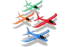 ZPSCXQ Foam Glider, 4 Pack Assorted Colors, Foam Glider Planes for Kids, Outdoor Flying Toys, Lightweight EPP Material, Aeroplane Toys for Ages 3-12