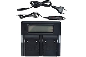 DSTE - Cargador de batería Dual Compatible para Canon BP-A30, BP-A60, BP-A90, Canon EOS C200, C200B, XF705 4K UHD, C220B, C300 Mark II PL Cinema (LCD, 1,5 A, Conector Europeo)