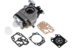 Dreld Zestaw naprawczy gaźnika, 43CC 52CC benzyna/gaźnik gazowy 15 mm z membraną gaźnika i uszczelkami, zamiennik do MP15 CG430 CG520 BC430 BC520 kosa szczotkowa podkaszarka silnik piły łańcuchowej