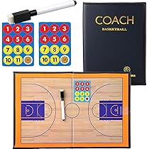 Lavagna Tattica Per Basket RoseFlower - Doppia Faccia, Con Penna E Magneti, 38x23 Cm