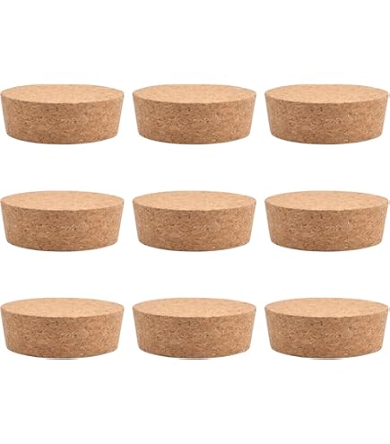 5 x Grote Natuurlijke Kegelvormige Kurken 75/70mm – Stop Voor