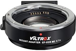 VILTROX EF-EOS M2 Speed Booster 0.71x Focal Reducer Adapter for Canon EF Lens to M mount Mirrorless Cameras M50 II M6 II M200 M3 M5 M10 M100