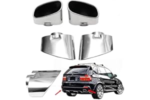 BOLOROMO Double Embout Tuyau De Sortie Pot D'échappement Acier Inoxydable Compatible avec BMW