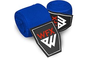 WFX Fasce Boxe 3,5m & 4,5m, Arti Marziali Bende Boxe, Supporto Polso Fascia Box'e per Pugni, Protezione delle Dita, Allenamento Elastica Pesante per Box'e, MMA, Muay Thai