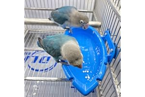 luminiu Bird Bath Bowl, Cage Hanging Bathing Box Bird Baths Tub Bowl Basin Parrot Bathing Tubs For Small Birds, Bathing Room Feeder, 18x10x4cm