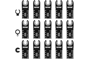 FOTYBEI Set di Lame Utensile Multifunzione Oscillante 15 pezzi Legno Plastica Metallo Accessori Utensile Multifunzione Oscillanti Compatibile con Dewalt Makita Ryobi Parkside Black&Decker e altro ancora