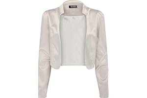 Bolerose Formale Raso a Maniche Lunghe Bolero Giacca