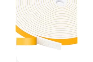 YIMIKI Guarnizione Finestra Autoadesiva, Schiuma Nastro Paraspifferi Porta, Adesivo Isolamento Nastro Sigillante per Rumore e Collisione, resistente alle intemperie, 12 mm(l) x3 mm(S), totale 15 m