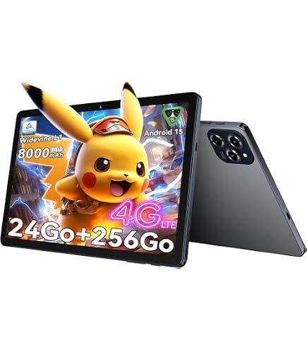 Tablette Android PRITOM 10 Pouces - 16 Go RAM, 64 Go ROM, Octa-Core, WiFi 5G, Double Caméra, écran IPS, Avec étui - 8