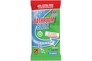 MEDISANITIZE Antibacterial Antiviral Bathroom Cleaning Wipes with Lavender Scent: Fast Acting Cleaner and Germ Killing Formula: 70 Big Wet Wipes per Packet (1, 70 Wipes)