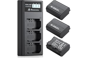Powerextra 3 Pack NP-FZ100 Battery 2500 mAh and Triple Slot LCD Charger,Compatible with Sony a7iii A7iv FX3,FX30,A6600,A7S III,A7,A1,A9,A9R,A9S,A9 II,A7RM3, A7RM4,A7C,A7RIII,A7RIV Digital Cameras