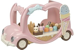 Sylvanian Families - Le marchand de glace ambulant - Set + de 30 accessoires - Plongez dans l'univers de la famille Sylvanian - Figurines animaux miniatures - Jouet enfant 3 ans et + - 5651