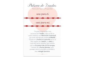 Twidels Pulsera Roja 7 Nudos Mal de Ojo Amuletos de la Suerte Y Proteccion Pulsera Hilo Rojo Pulsera Roja 7 Nudos Amuletos Regalo Romantico Para Parejas Kabbalah Regalos Para San Valentin
