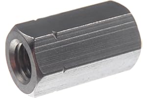 SECCARO prolunga dado M8, acciaio inossidabile V2A VA A2, DIN 6334, esagono, dado lungo, 20 pezzi