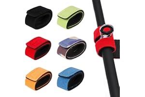 Gtwinsone Fishing Rod Straps 6pcs Adjustable Fishing Rod Pole Belts Ties Fixed Magic Belt Elastic Straps Holders Pole Elastics for Fishing Pole Tube Fishing Gear Strap Accessories（6 colors）