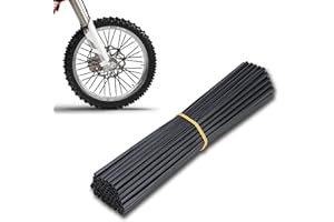 LKV 72 Pièces Couvres Rayons de Vélo Spoke Skins Jantes à Rayons Jantes Motocross Protection générale Décoration de roue moto VTT 24cm Dirtbike