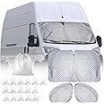 CICMOD Windscreen Cover Sunshade Motorhome Screen Cover Campervan Internal Thermal Blind for Fiat Ducato, Peugeot Boxer, Citroen Jumper