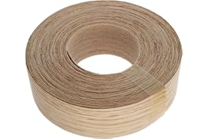 WoodPress® 30 mm Bois de Chêne Rouge Véritable Bande de Chant en Placage Préencollé – Rouleau de 7,5 m – Application à Repasser facile à faire soi-même, couvre le bord d'un panneau MDF standard