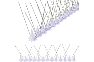 EWENYS Spuntoni per Piccioni Acciaio Inox e Plastica, Scaccia Piccioni da Balcone, Gatti Volpi Scoiattoli Anti Salita per Terrazza Recinzione Trampoline Esterno
