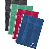 Clairefontaine 68161C Un Cahier &agrave; Spirale &ndash; A4 21 x 29.7 cm 180 Pages Grands Carreaux Paper Clairefontaine Blanc 90 g &ndash; Couve