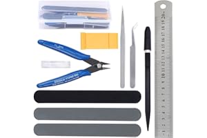 WiMas 11PCS Gundam Modèle Outils Kit, Hobby Building Craft Set pour la Construction du modèle de Base réparation et la Fixation