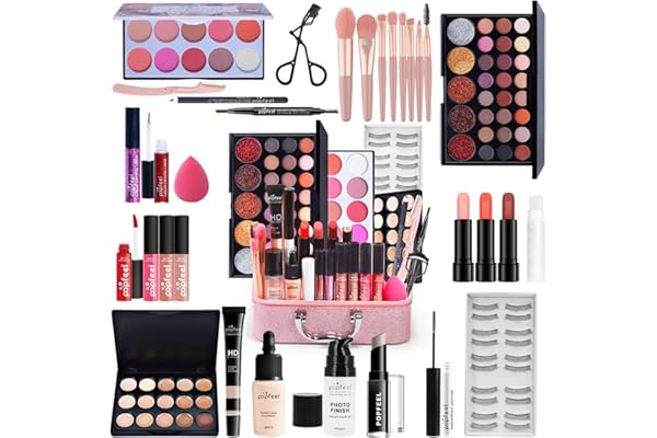 FantasyDay Kit de Maquillage Complet Coffret Ensemble-cadeau de Maquillage Xmas Makeup Gift Set avec Ombres Paupière, Rouge à Lèvre, Pinceaux, Bâton contour, Correcteur, Mascara, Fard à Joues, Poudre
