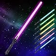 2PCS Light Up Saber with Sound, 7 Colors Retractable Light Sabers for Kids, Light Saber Sword Toys for Boys Kids Gift Party Favors, Fashion Cosplay Toy for Adult Kids Sound Force Lightsaber (Style 2)